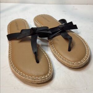Lane Bryant Women's Tan and Black Sandals size 10.5 W